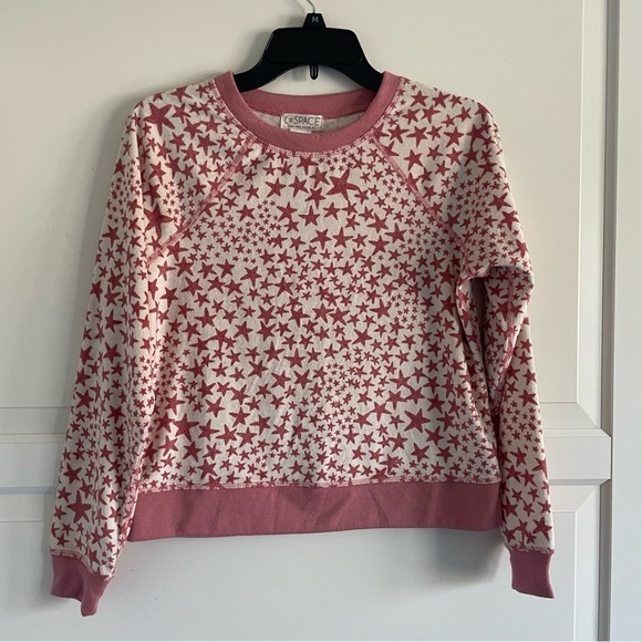 New! L*Space Hayes pullover cream and pink star print crewneck nwt 30776 - Picture 5 of 8